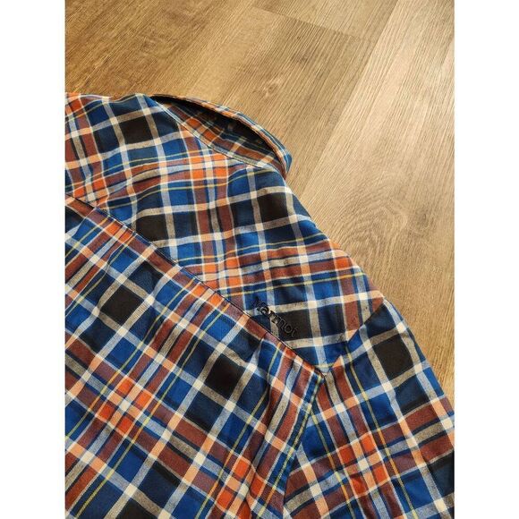 Marmot Men's Med LS pocket button up performance poly plaid shirt multicolor - Picture 4 of 8